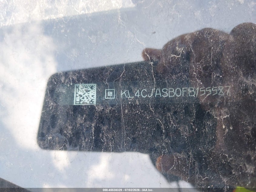 2015 Buick Encore VIN KL4CJASB0FB155587 IAAI salvage auction — NORMAL WEAR, Original (Texas), sold $1,225 on 2026-07-29 (photo 9)