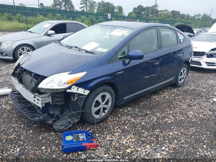 2015 Toyota Prius VIN JTDKN3DU2F1898970 IAAI salvage auction — FRONT & REAR, Mv-907A (New York), sold $675 on 2026-07-14 (photo 2)