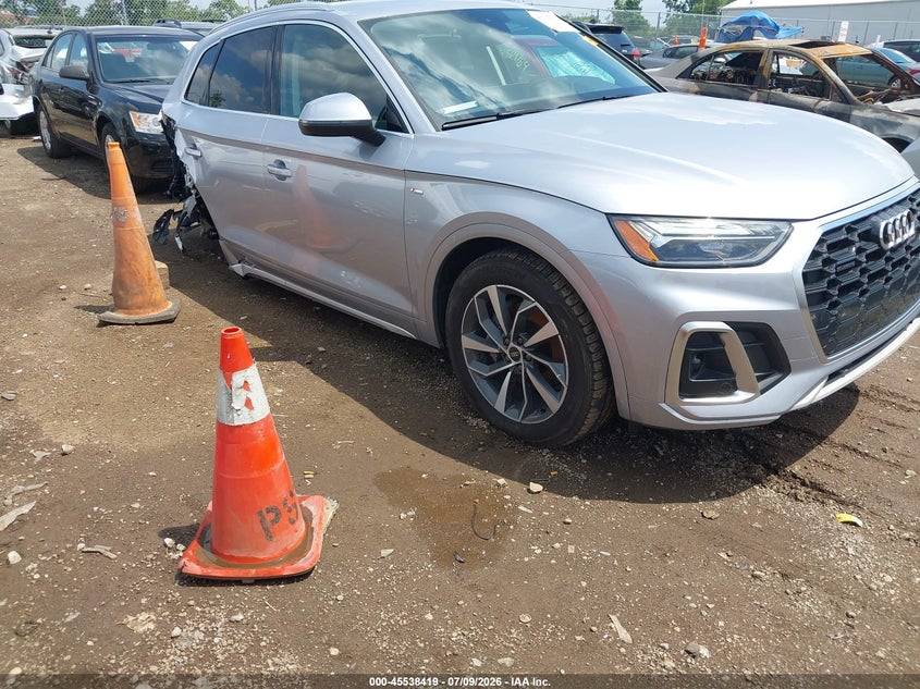 2023 Audi Q5 VIN WA1GAAFY1P2072932 IAAI salvage auction — LEFT REAR, Salvage (Ohio), sold $3,150 on 2026-07-23 (photo 1)