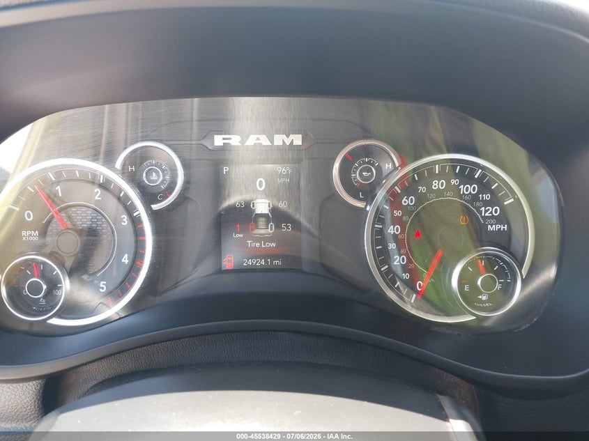 2024 Ram 2500 VIN 3C6UR5DL3RG266511 IAAI salvage auction — REAR END, Enterprise Vehicles Clear Only (Texas), sold $31,000 on 2026-07-11 (photo 7)