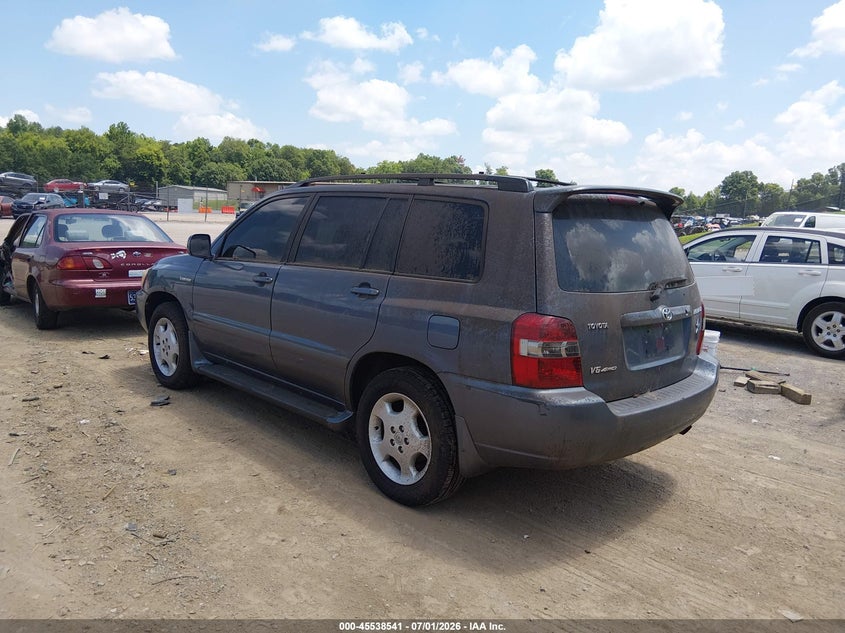 2004 Toyota Highlander VIN JTEEP21AX40006703 IAAI salvage auction — NORMAL WEAR, Clear (Tennessee), sold $1,050 on 2026-07-08 (photo 3)