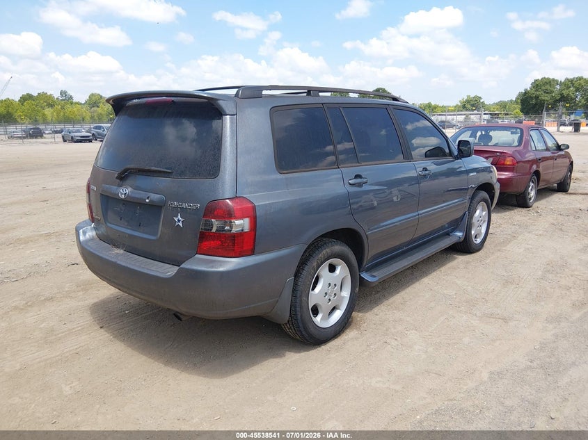 2004 Toyota Highlander VIN JTEEP21AX40006703 IAAI salvage auction — NORMAL WEAR, Clear (Tennessee), sold $1,050 on 2026-07-08 (photo 4)