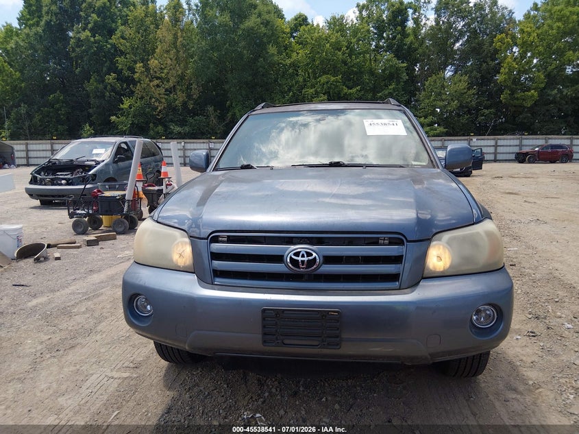 2004 Toyota Highlander VIN JTEEP21AX40006703 IAAI salvage auction — NORMAL WEAR, Clear (Tennessee), sold $1,050 on 2026-07-08 (photo 6)