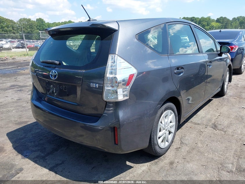 2013 Toyota Prius v VIN JTDZN3EU8D3207603 IAAI salvage auction — NORMAL WEAR, Clear (North Carolina), sold $3,050 on 2026-07-09 (photo 4)