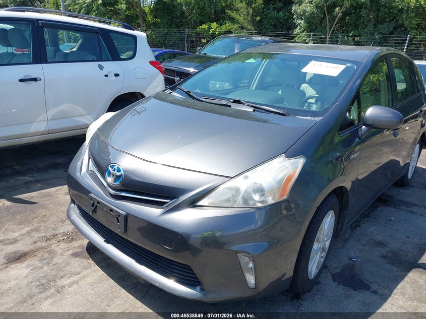2013 Toyota Prius v VIN JTDZN3EU8D3207603 IAAI salvage auction — NORMAL WEAR, Clear (North Carolina), sold $3,050 on 2026-07-09 (photo 6)