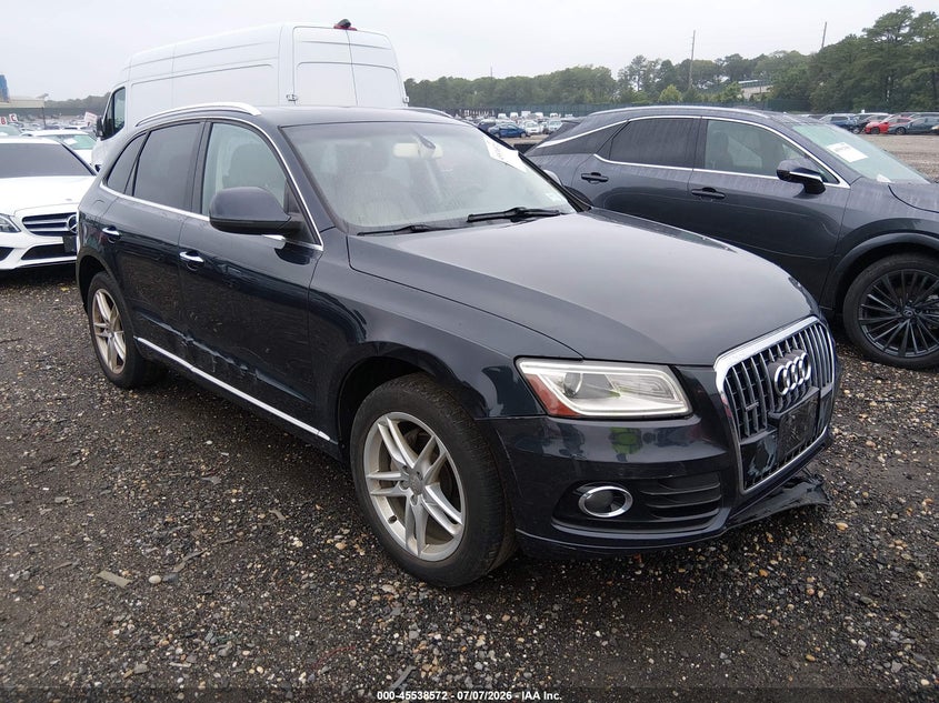 2015 Audi Q5 VIN WA1LFAFP2FA058789 IAAI salvage auction — LEFT FRONT, Mv-907A (New York), sold $925 on 2026-07-28 (photo 1)