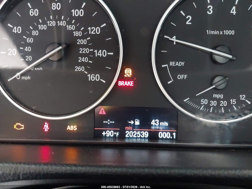2013 BMW 3 series VIN WBA3A5C5XDJ461220 IAAI salvage auction — NORMAL WEAR, Clear (Florida), sold $1,025 on 2026-07-29 (photo 7)