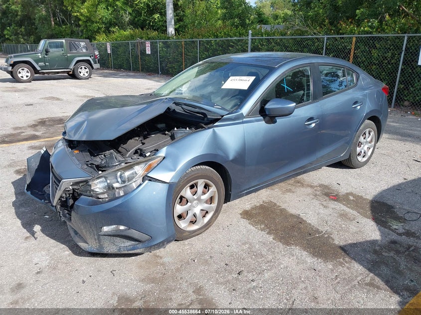 2016 Mazda 3 VIN JM1BM1T79G1298516 IAAI salvage auction — FRONT END, Rebuildable (Florida), sold $525 on 2026-07-29 (photo 2)