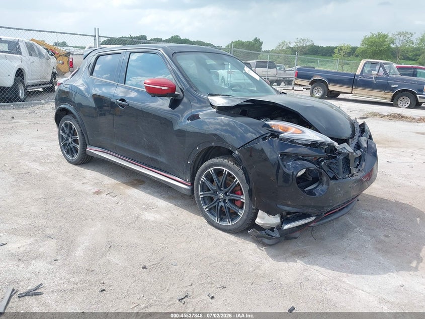 2015 Nissan Juke VIN JN8DF5MR1FT200080 IAAI salvage auction — FRONT END, Salvage Title, sold $25 on 2026-07-28 (photo 1)