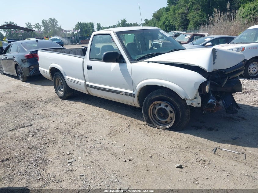 1996 Chevrolet S truck VIN 1GCCS14X8TK208057 IAAI salvage auction — NORMAL WEAR, Clear (Maryland), sold $275 on 2026-07-09 (photo 1)