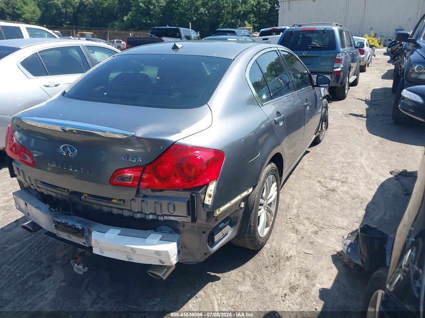 2012 Infiniti G VIN JN1DV6AR1CM861755 IAAI salvage auction — RIGHT FRONT, Clear (Massachusetts), sold $400 on 2026-07-14 (photo 4)