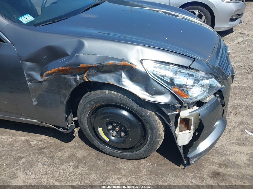 2012 Infiniti G VIN JN1DV6AR1CM861755 IAAI salvage auction — RIGHT FRONT, Clear (Massachusetts), sold $400 on 2026-07-14 (photo 6)