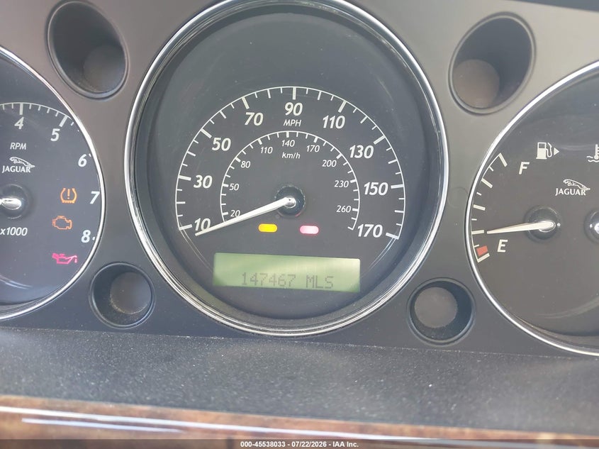 2008 Jaguar Xj series VIN SAJWA82B58SH23187 IAAI salvage auction — NORMAL WEAR, Clear (Mississippi), sold $700 on 2026-07-28 (photo 7)