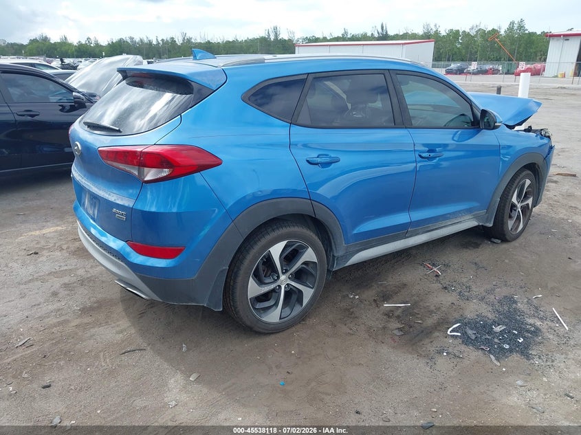 2018 Hyundai Tucson VIN KM8J3CAL0JU739543 IAAI salvage auction — FRONT END, Rebuildable (Florida), sold $1,550 on 2026-07-20 (photo 4)