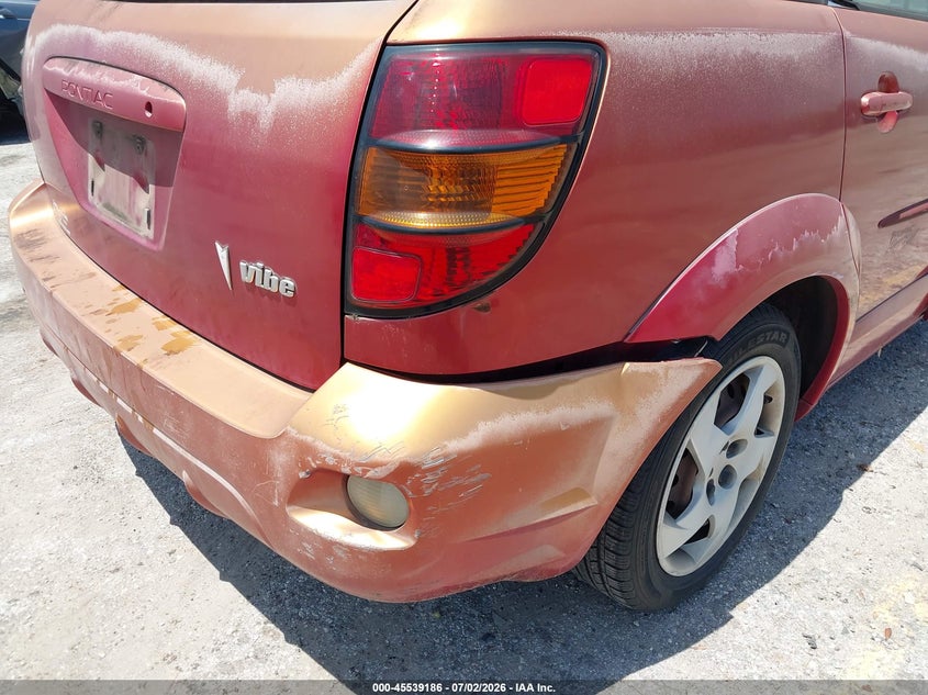 2005 Pontiac Vibe VIN 5Y2SL63875Z439350 IAAI salvage auction — FRONT & REAR, Rebuildable (Florida), sold $575 on 2026-07-30 (photo 6)