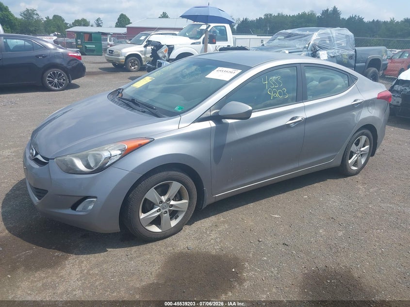2012 Hyundai Elantra VIN KMHDH4AE8CU393654 IAAI salvage auction — RIGHT FRONT, Clear (Virginia), sold $1,250 on 2026-07-16 (photo 2)