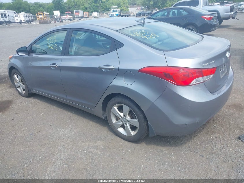 2012 Hyundai Elantra VIN KMHDH4AE8CU393654 IAAI salvage auction — RIGHT FRONT, Clear (Virginia), sold $1,250 on 2026-07-16 (photo 3)