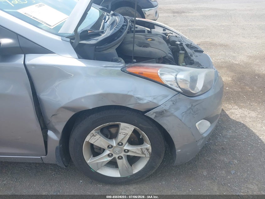 2012 Hyundai Elantra VIN KMHDH4AE8CU393654 IAAI salvage auction — RIGHT FRONT, Clear (Virginia), sold $1,250 on 2026-07-16 (photo 6)
