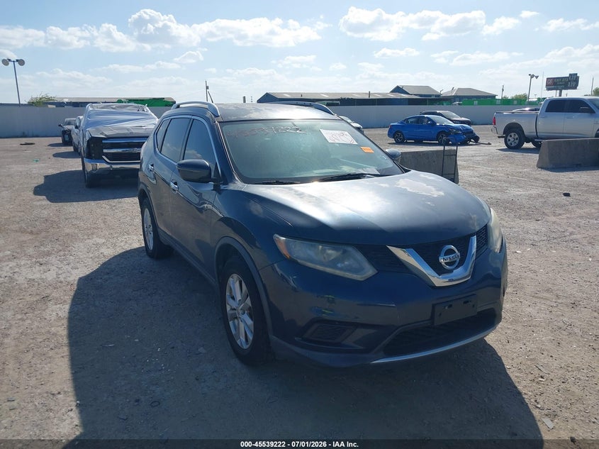 2016 Nissan Rogue VIN KNMAT2MT0GP607870 IAAI salvage auction — NORMAL WEAR, Original (Texas), sold $1,250 on 2026-07-29 (photo 1)