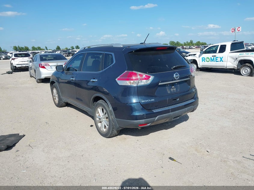 2016 Nissan Rogue VIN KNMAT2MT0GP607870 IAAI salvage auction — NORMAL WEAR, Original (Texas), sold $1,250 on 2026-07-29 (photo 3)