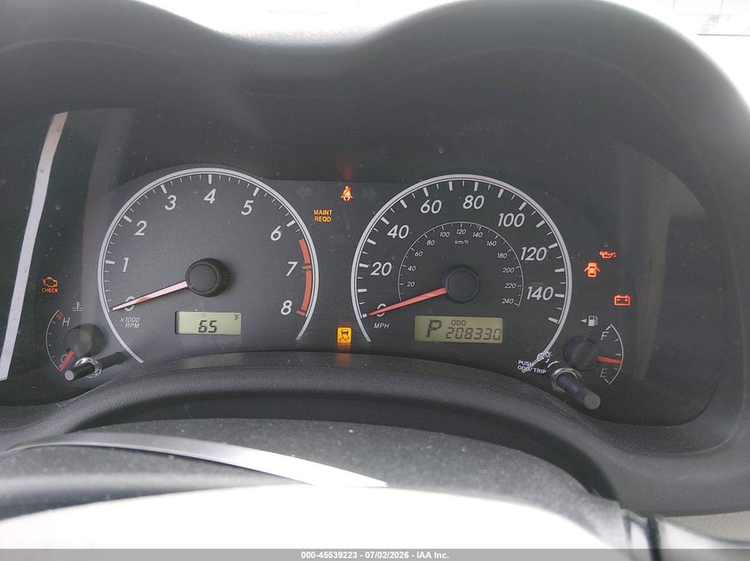 2013 Toyota Corolla VIN 5YFBU4EE6DP205570 IAAI salvage auction — RIGHT REAR, Salvage Title, sold $1,400 on 2026-07-22 (photo 7)
