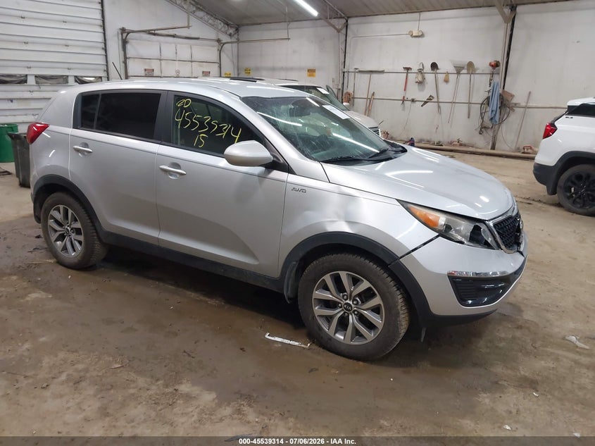 2015 Kia Sportage VIN KNDPBCAC6F7702441 IAAI salvage auction — FRONT END, Salvage (Pennsylvania), sold $1,200 on 2026-07-23 (photo 1)