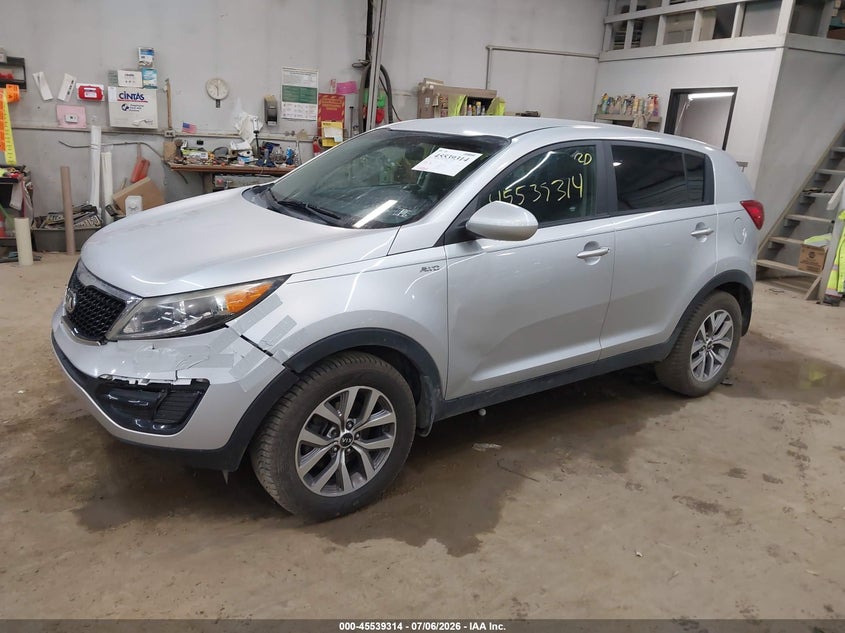 2015 Kia Sportage VIN KNDPBCAC6F7702441 IAAI salvage auction — FRONT END, Salvage (Pennsylvania), sold $1,200 on 2026-07-23 (photo 2)