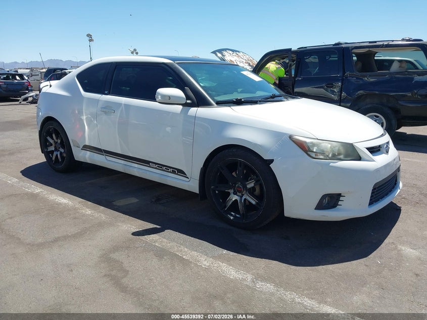 2012 Scion Tc VIN JTKJF5C72C3037295 IAAI salvage auction — LEFT FRONT, Salvage Title, sold $850 on 2026-07-28 (photo 1)