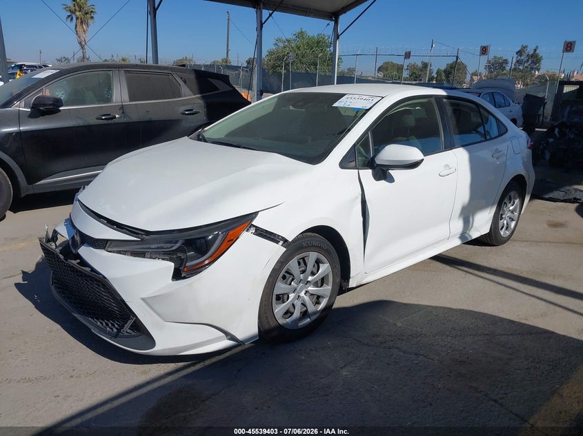 2022 Toyota Corolla VIN JTDEPMAE5N3029390 IAAI salvage auction — FRONT END, Salvage (California), sold $4,000 on 2026-08-01 (photo 2)