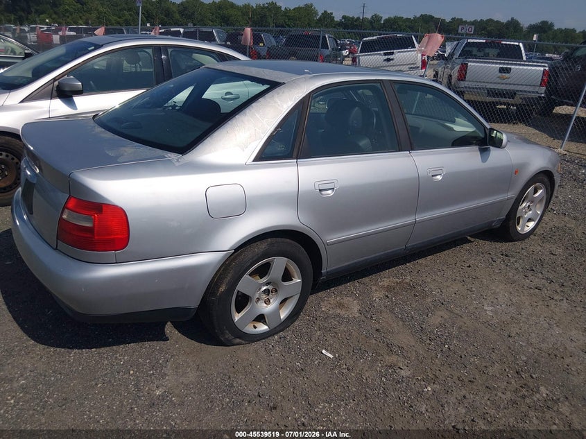 1998 Audi A4 VIN WAUED28D2WA256475 IAAI salvage auction — NORMAL WEAR, Clear (Maryland), sold $225 on 2026-07-30 (photo 4)