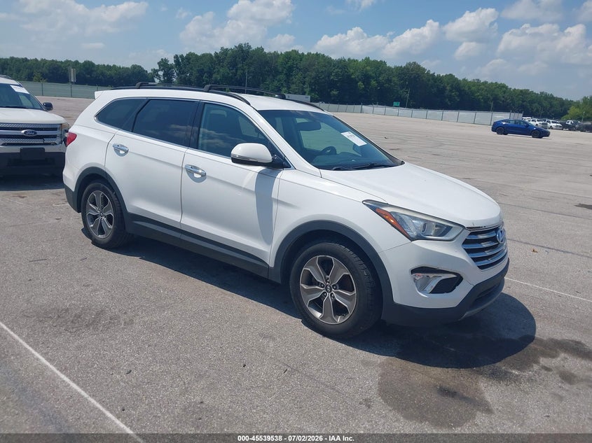 2013 Hyundai Santa fe VIN KM8SN4HF0DU009138 IAAI salvage auction — NORMAL WEAR, Clear (Indiana), sold $1,425 on 2026-07-09 (photo 1)