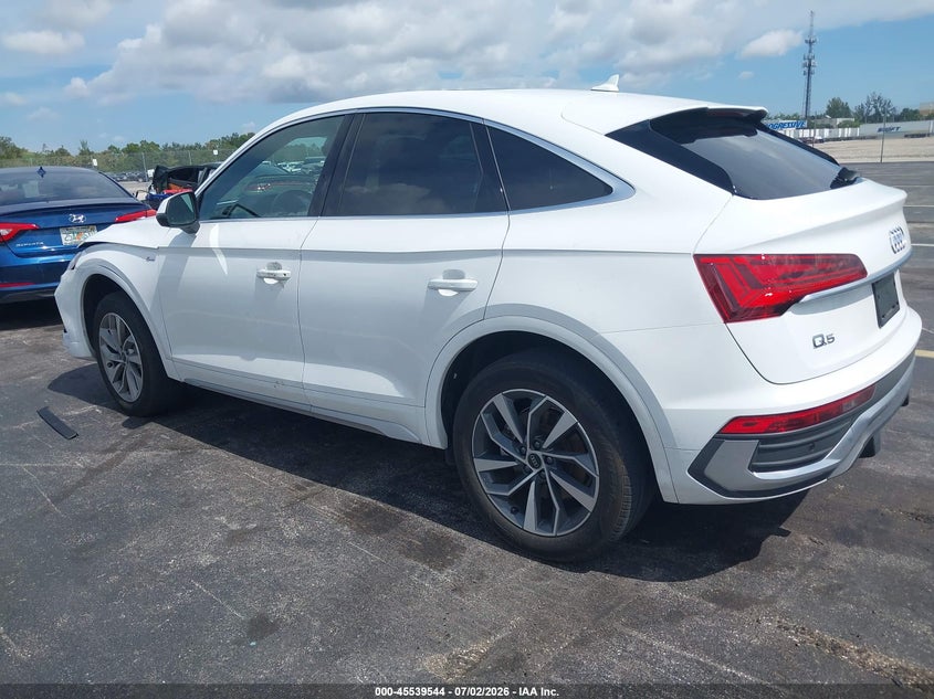 2023 Audi Q5 sportback VIN WA15AAFY2P2113379 IAAI salvage auction — RIGHT FRONT, Rebuildable (Florida), sold $15,700 on 2026-07-30 (photo 3)