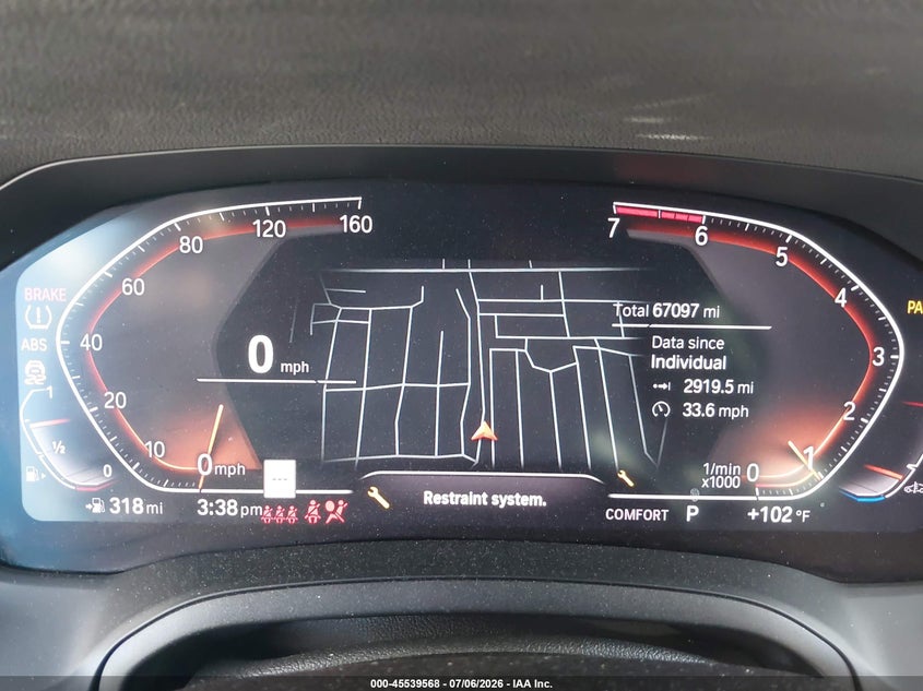 2019 BMW 3er VIN WBA5R1C51KAK08875 IAAI salvage auction — REAR END, Salvage Title, sold $11,600 on 2026-08-12 (photo 7)