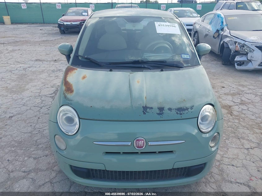2012 Fiat 500 VIN 3C3CFFAR7CT194789 IAAI salvage auction — NORMAL WEAR, Original (Texas), sold $300 on 2026-08-10 (photo 6)