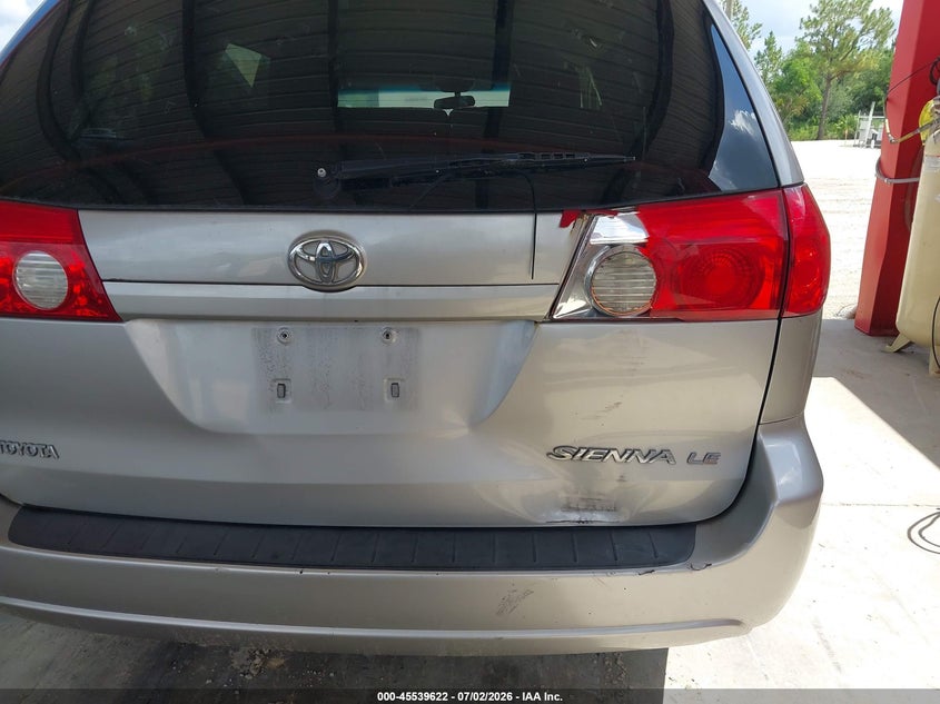 2008 Toyota Sienna VIN 5TDZK23C88S140647 IAAI salvage auction — NORMAL WEAR, Clear (Florida), sold $700 on 2026-07-28 (photo 6)