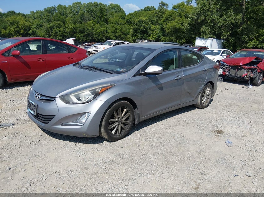 2015 Hyundai Elantra VIN KMHDH4AE8FU346211 IAAI salvage auction — NORMAL WEAR, Clear (Pennsylvania), sold $2,950 on 2026-07-16 (photo 2)