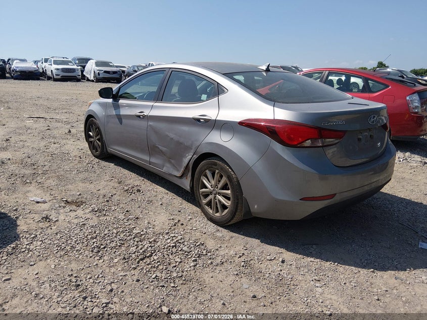 2015 Hyundai Elantra VIN KMHDH4AE8FU346211 IAAI salvage auction — NORMAL WEAR, Clear (Pennsylvania), sold $2,950 on 2026-07-16 (photo 3)
