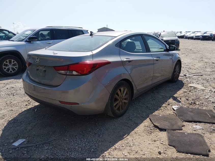 2015 Hyundai Elantra VIN KMHDH4AE8FU346211 IAAI salvage auction — NORMAL WEAR, Clear (Pennsylvania), sold $2,950 on 2026-07-16 (photo 4)