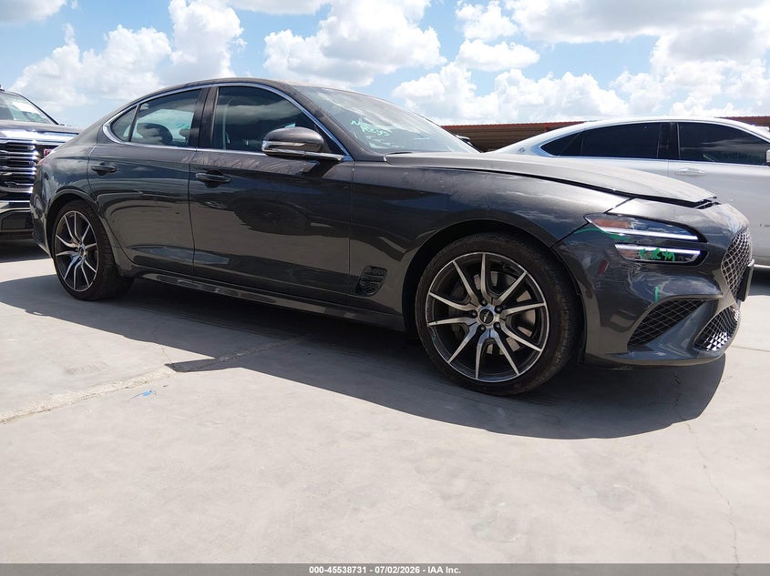 2026 Genesis G70 VIN KMTG14SC1TU172286 IAAI salvage auction — FRONT END, Enterprise Vehicles Clear Only (Texas), sold $15,300 on 2026-07-11 (photo 1)