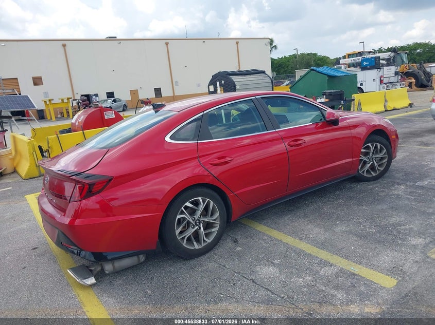 2021 Hyundai Sonata VIN 5NPEL4JA3MH093763 IAAI salvage auction — LEFT SIDE, Clear (Florida), sold $2,275 on 2026-07-16 (photo 4)