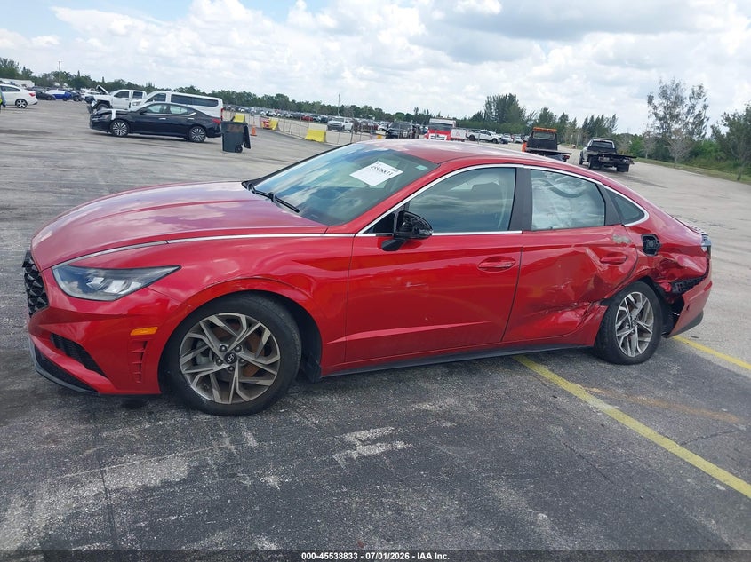 2021 Hyundai Sonata VIN 5NPEL4JA3MH093763 IAAI salvage auction — LEFT SIDE, Clear (Florida), sold $2,275 on 2026-07-16 (photo 6)