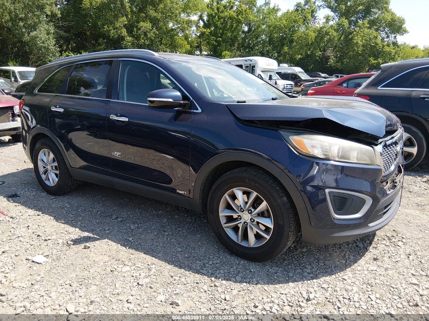2016 Kia Sorento VIN 5XYPGDA37GG151318 IAAI salvage auction — FRONT END, Clear (Tennessee), sold $925 on 2026-08-02 (photo 1)