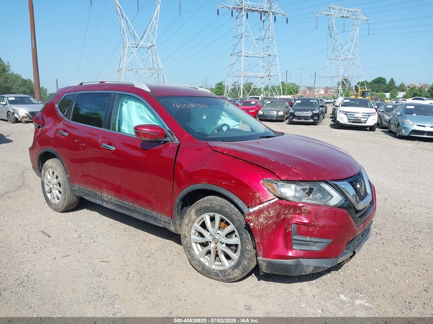 2018 Nissan Rogue VIN 5N1AT2MV3JC770167 IAAI salvage auction — FRONT END, Salvage Title, sold $1,400 on 2026-08-03 (photo 1)