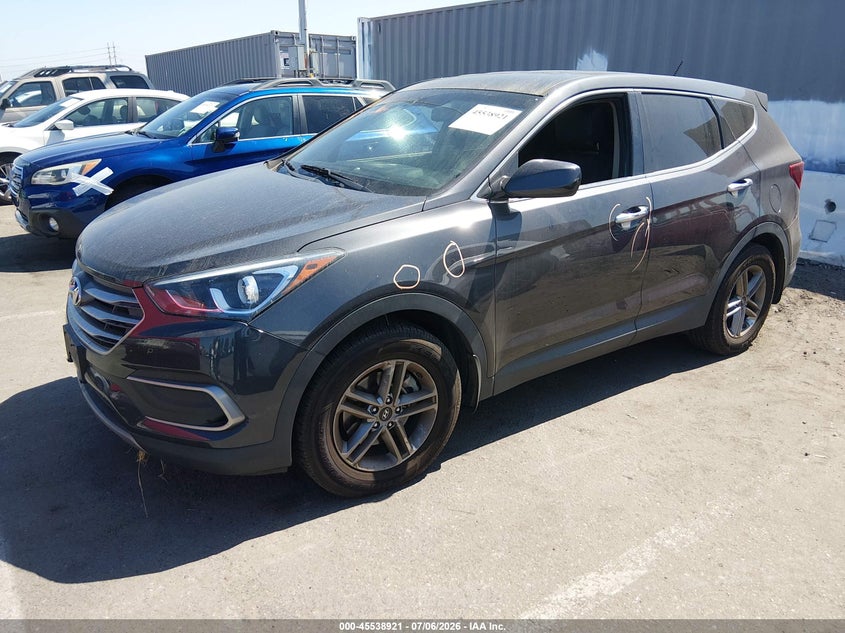 2018 Hyundai Santa fe VIN 5XYZT3LB8JG512324 IAAI salvage auction — THEFT, Salvage (California), sold $3,925 on 2026-07-16 (photo 2)