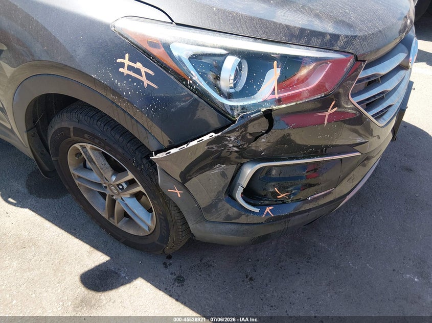 2018 Hyundai Santa fe VIN 5XYZT3LB8JG512324 IAAI salvage auction — THEFT, Salvage (California), sold $3,925 on 2026-07-16 (photo 6)