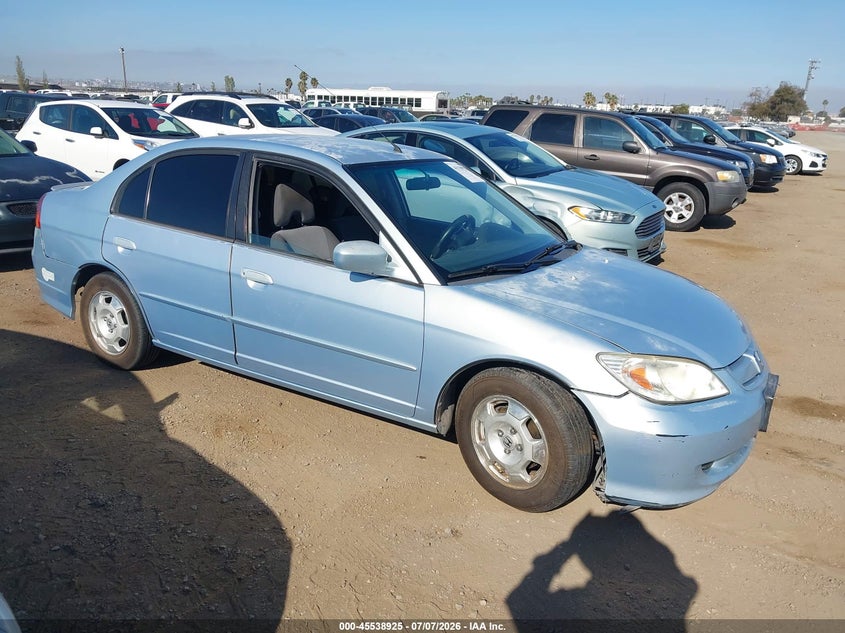 2005 Honda Civic hybrid VIN JHMES96625S026271 IAAI salvage auction — NORMAL WEAR, Clear - Dealer Only (California), sold $250 on 2026-07-13 (photo 1)