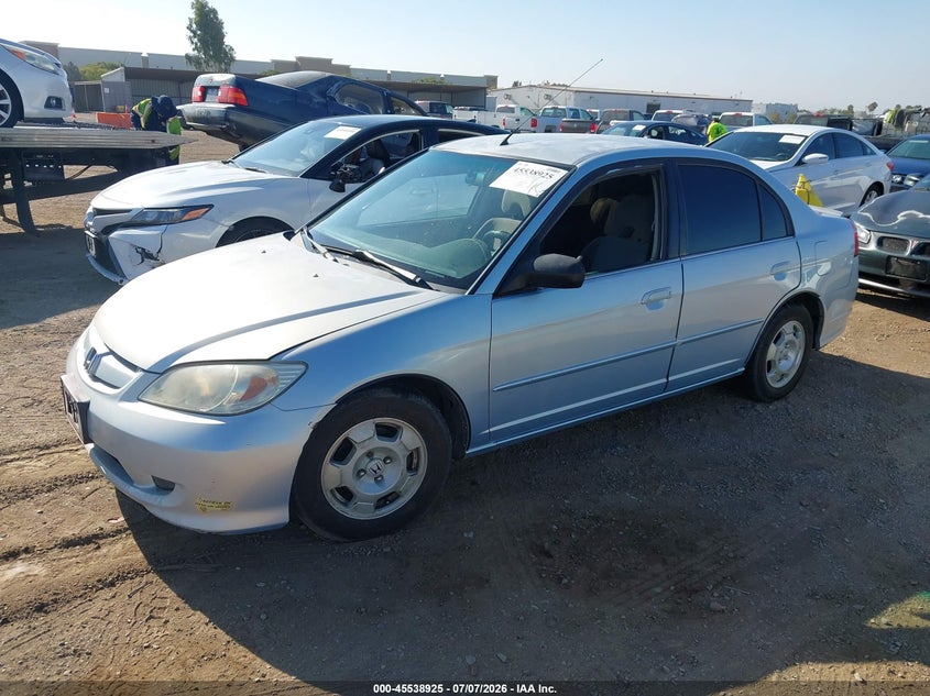 2005 Honda Civic hybrid VIN JHMES96625S026271 IAAI salvage auction — NORMAL WEAR, Clear - Dealer Only (California), sold $250 on 2026-07-13 (photo 2)