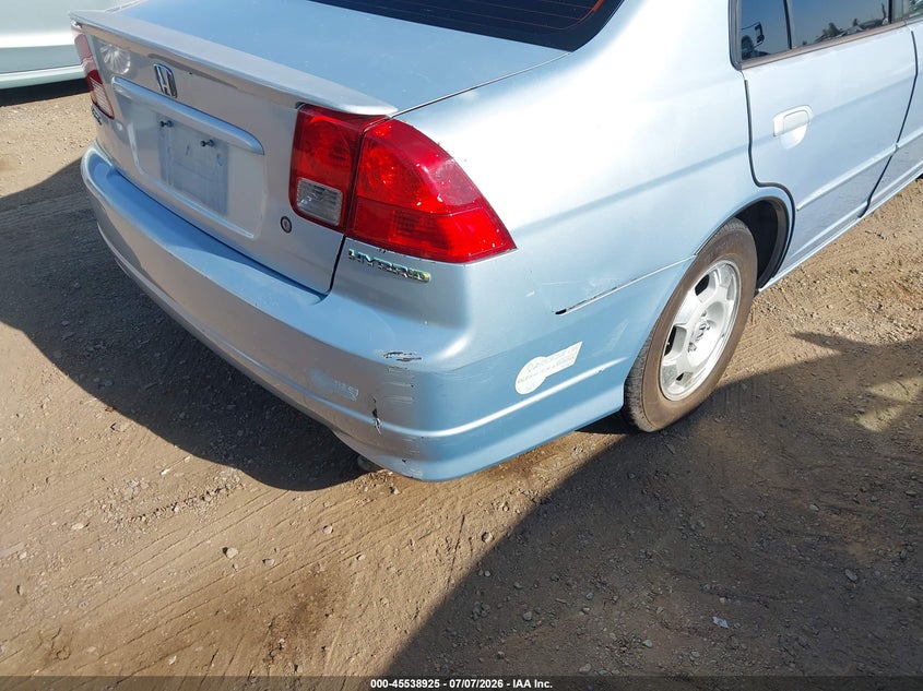 2005 Honda Civic hybrid VIN JHMES96625S026271 IAAI salvage auction — NORMAL WEAR, Clear - Dealer Only (California), sold $250 on 2026-07-13 (photo 6)