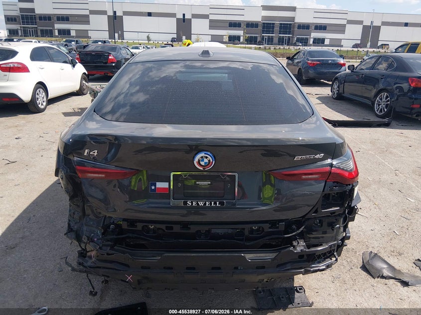 2023 BMW I4 VIN WBY73AW05PFP44766 IAAI salvage auction — REAR END, Original (Texas), sold $15,600 on 2026-08-02 (photo 6)