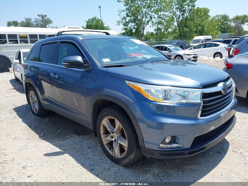2014 Toyota Highlander VIN 5TDDKRFH6ES007357 IAAI salvage auction — NORMAL WEAR, Clear (Illinois), sold $6,600 on 2026-07-21 (photo 1)